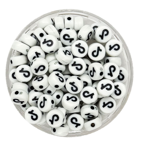 [11344] Plástico Tik Tok plano 7mm b/n x 10gr.