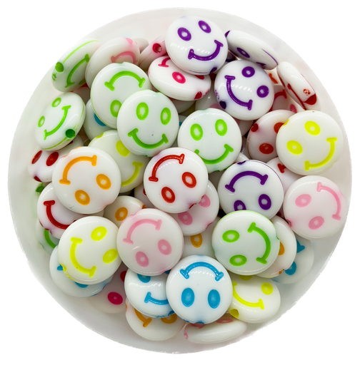 [12072] Plástico smile pastilla blanco c/color 14mm x 10gr.