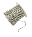 [11437] Strass cristal base plata/oro #cristal SS12 x mt.