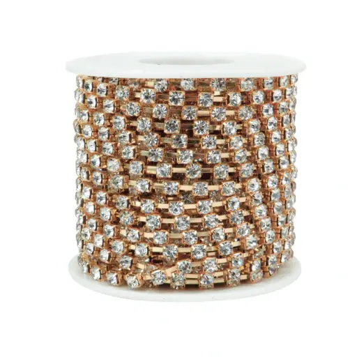 [11461] Strass cristal SS18 base oro #cristal x 10Y