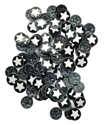[11608] Tachas termoadhesivas estrella 6mm x 3 grs.