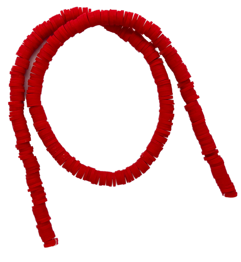 [10273] Tira Fimo plano 6 mm rojo #2