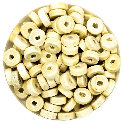 [12247] Donitas de madera beige  8mm x 10gr