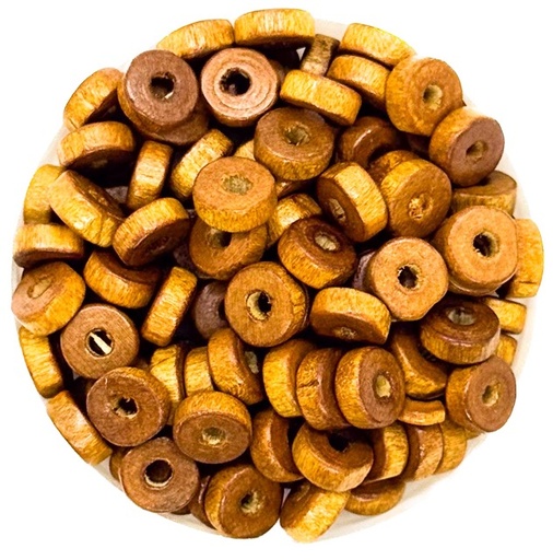 [12247] Donitas de madera marron 8mm x10gr