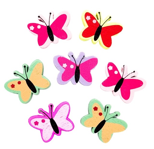 [12252] Mariposa de madera 22x17mm x 5un