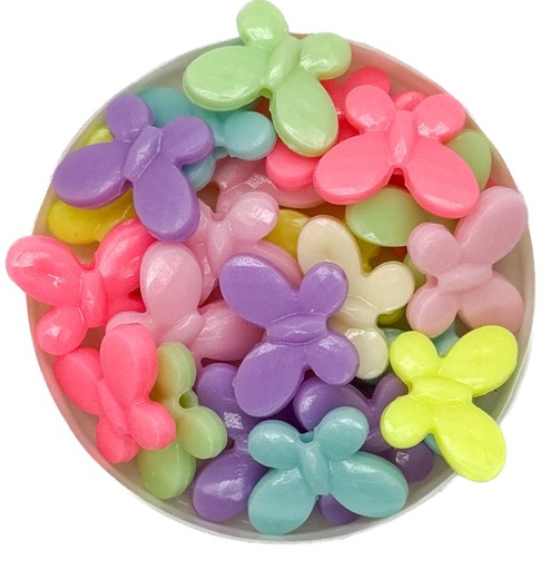 [10233] Plástico infantil pastel mariposa facetada x 10gr.