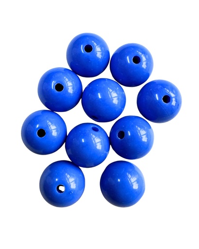[10293] Bolita acrílico lisa 14mm azúl x 15gr