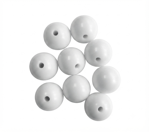 [10294] Bolita acrílico lisa 14mm blanco x 15g
