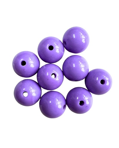 [10293] Bolita acrílico lisa 14mm lila x 15gr