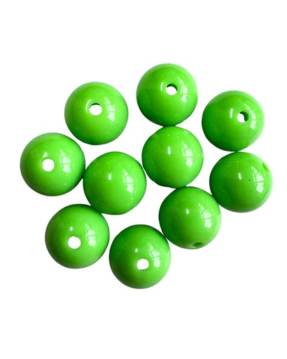 [10293] Bolita acrílico lisa 14mm verde manzana x 15gr