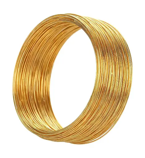 [11523] Alambre memoria p/pulsera dorado 60mm x 10gr.