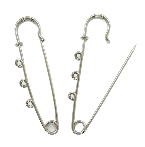 [10407] Alfiler de gancho niquel c/argollitas p/colgar 6cm x 2un.