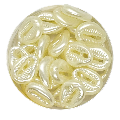 [10439] Perla de río plástica caracoles/buzios natural x 10gr.