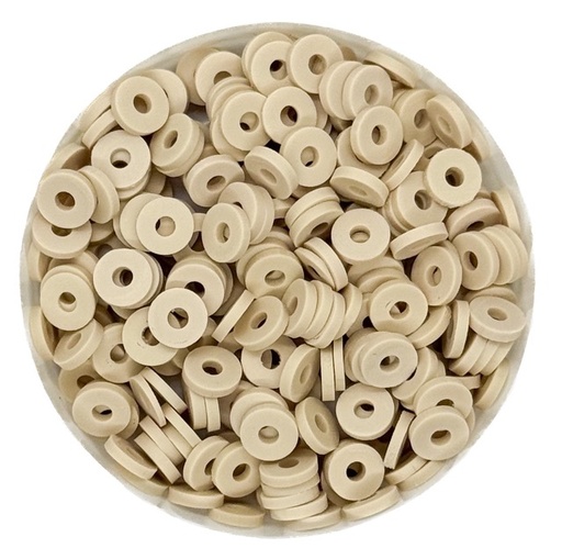 [12246] Argollita fimo 6mm a granel hueso x 10 grs.