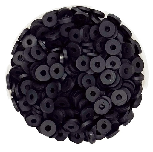 [12246] Argollita fimo 6mm a granel negro x 10 grs.