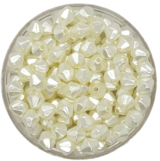 [10439] Perla de río plástica rombo facetado 6mm x 10gr.