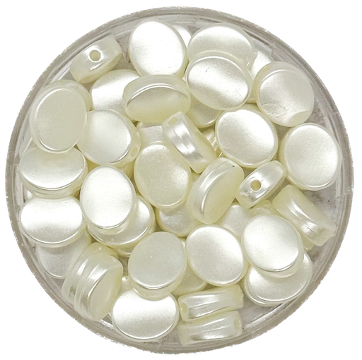 [10439] Perla de río plástica pastilla oval 10x8mm x 10gr.
