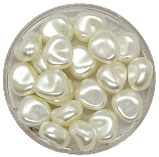 [10439] Perla de río plástica piedrita irregular 10mm #04 x 10gr