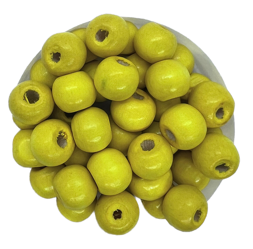 Bolita madera 10mm amarillo