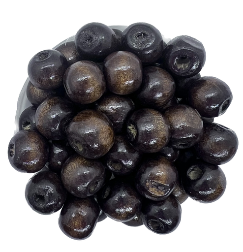 Bolita madera 10mm marrón oscuro
