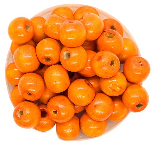 Bolita madera 10mm naranja