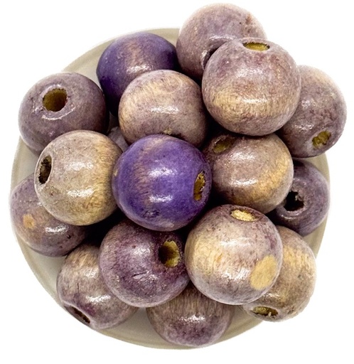 Bolita madera 15mm gris humo