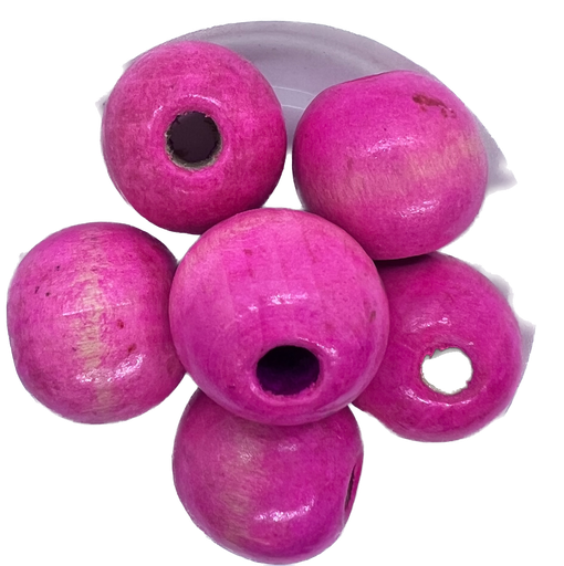 Bolita madera 15mm rosa (2)