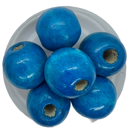Bolita madera 15mm turquesa