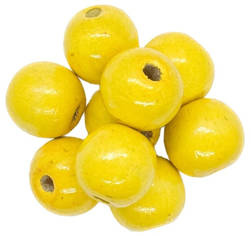 Bolita madera 20mm amarillo