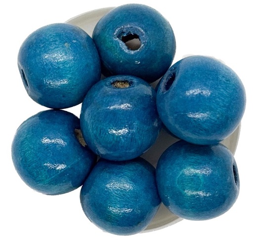 Bolita madera 20mm turquesa