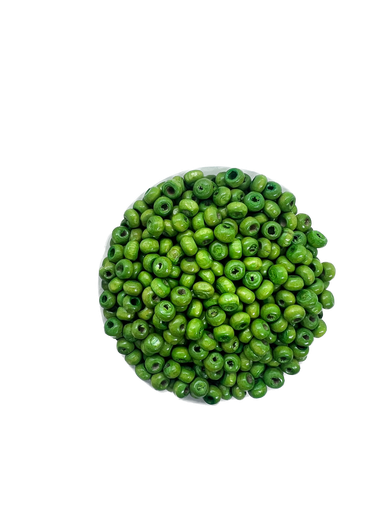 Bolita madera 4mm verde manzana
