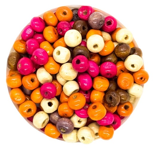 Bolita madera 6mm multicolor