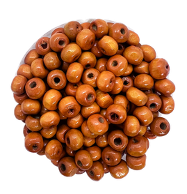 Bolita madera 6mm naranja