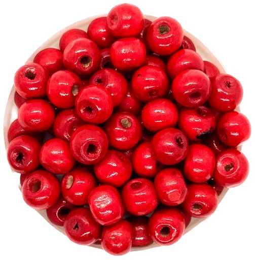 Bolita madera 8mm roja