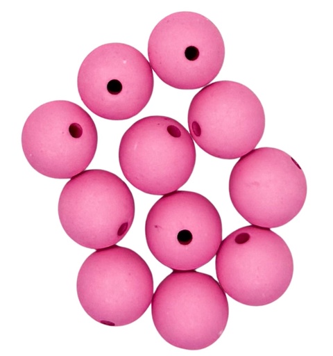 [10539] Bolita acrílico engomada fucsia 12mm x 10g