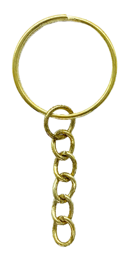 [11756] Argolla sin fin dorada lisa con cadena 25mm x 10un.