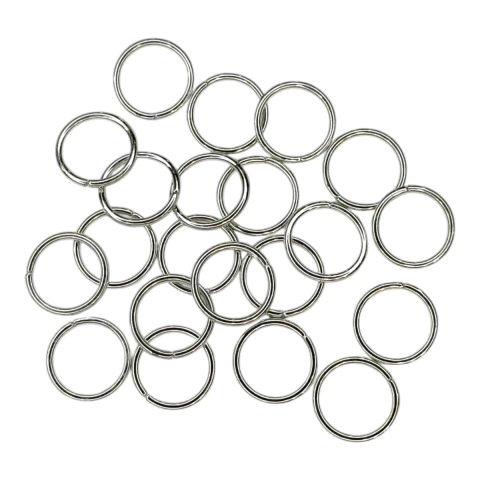 Argollas de unión níquel 10mm x 0,8mm