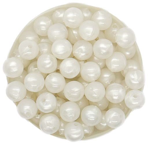 [11742] Perla plástica perlada marmolada 8mm x 10g