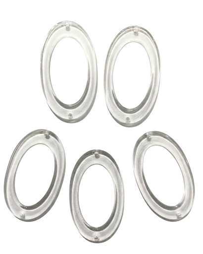 [10426] Cairel acrílico transparente ovalo 59x35mm x 20gr