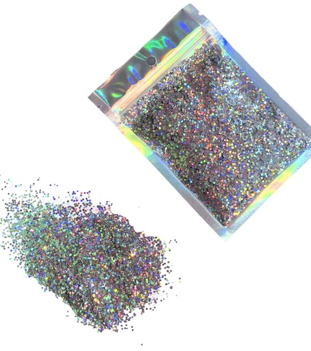 [10389] Glitter plateado x 15gr