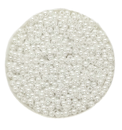 [10183] Perla plástica perlada blanca 3mm x 10g