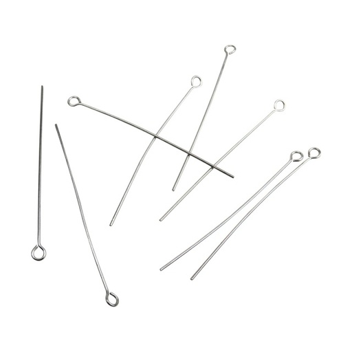 [10019] Alfiler con rulo plateado 4 cm x 15gr