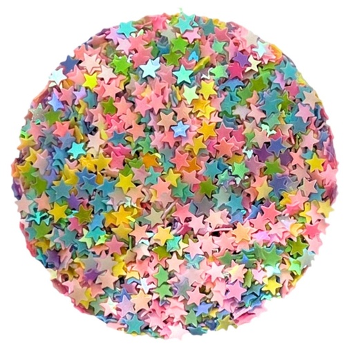 [11114] Mini lentejuela estrella chica multicolor pastel x 10gr