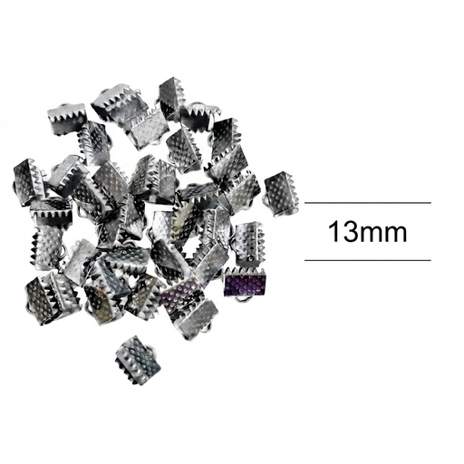 [10621] Cocodrilo metal plateado 13mm x 10g.