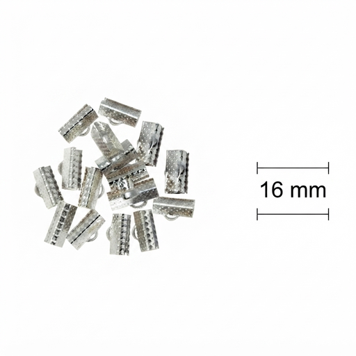 [10621] Cocodrilo metal plateado 16mm x 10g.