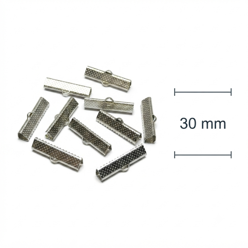 [10621] Cocodrilo metal plateado 30mm x 10g.