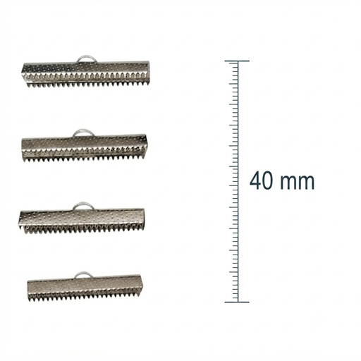 [10621] Cocodrilo metal plateado 40mm x 10g