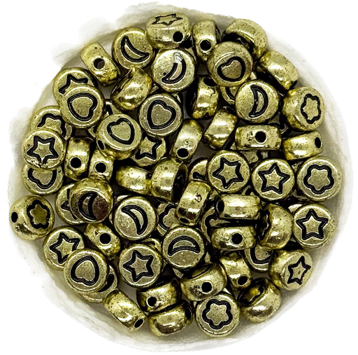 [10117] Plástico figuras plano 7mm dorado x 10gr