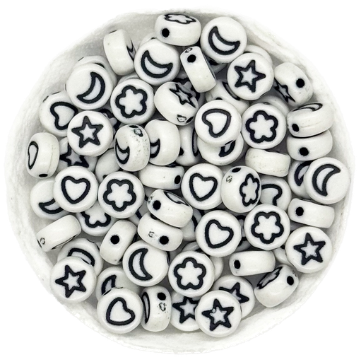 [11344] Plástico figuritas surtidas plano 7mm b/n x 10gr.
