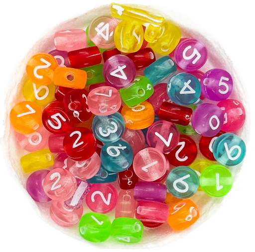 [11647] Plástico números plano 7mm luminosos x 10 grs.